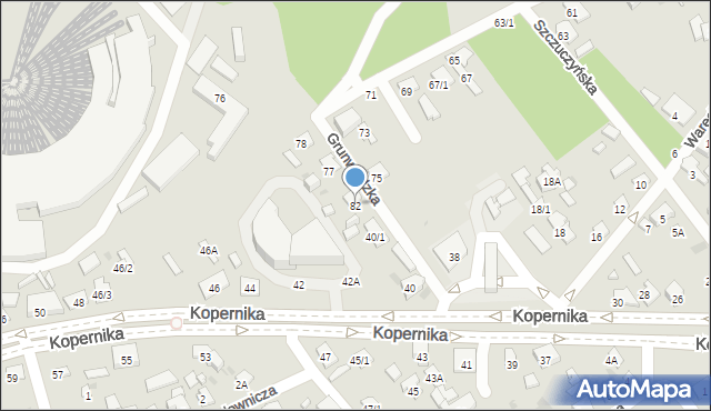 Białystok, Grunwaldzka, 82, mapa Białegostoku