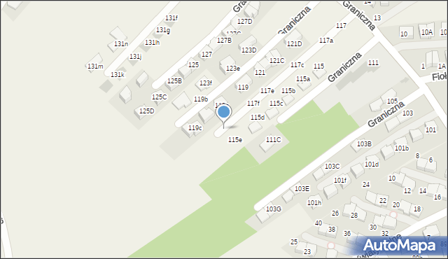 Bibice, Graniczna, 117h, mapa Bibice