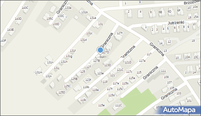 Bibice, Graniczna, 127C, mapa Bibice