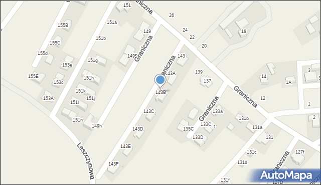 Bibice, Graniczna, 143B, mapa Bibice