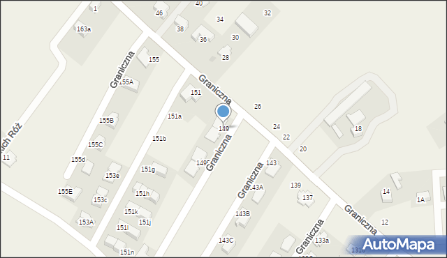 Bibice, Graniczna, 149, mapa Bibice