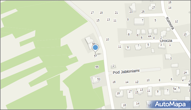 Bibice, Graniczna, 57, mapa Bibice