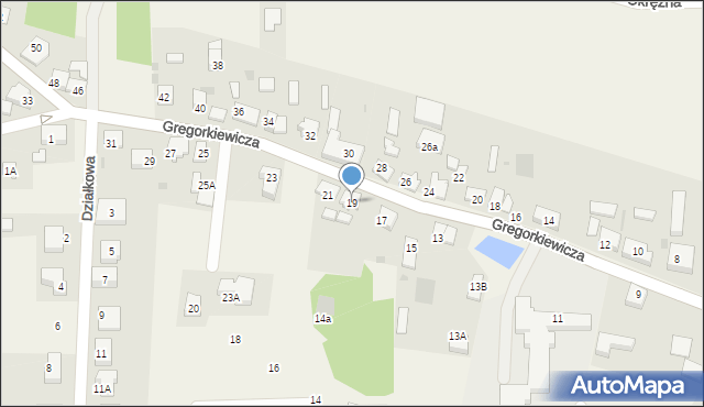 Bielkówko, Gregorkiewicza Brunona, 19, mapa Bielkówko
