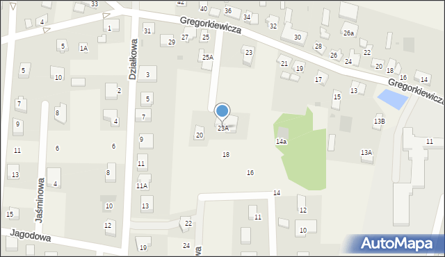 Bielkówko, Gregorkiewicza Brunona, 23A, mapa Bielkówko
