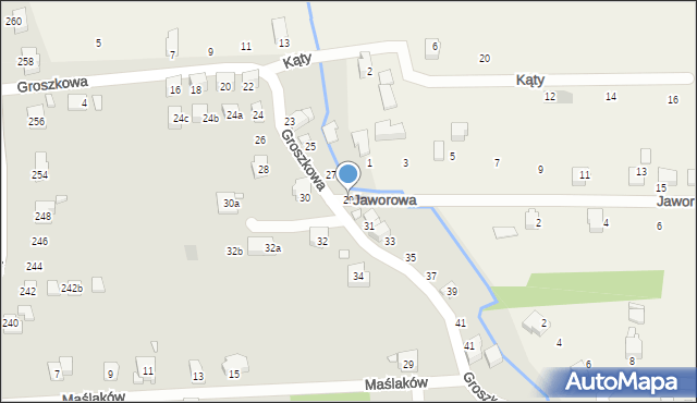 Bielsko-Biała, Groszkowa, 29, mapa Bielsko-Białej