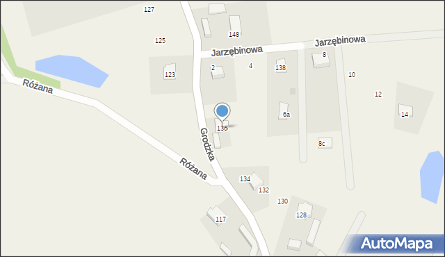 Bierkowo, Grodzka, 136, mapa Bierkowo