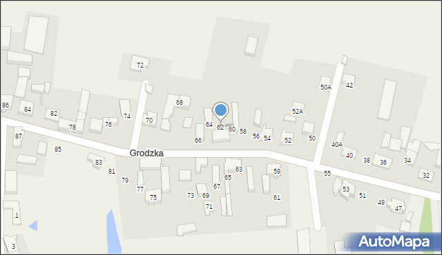 Bierkowo, Grodzka, 62, mapa Bierkowo