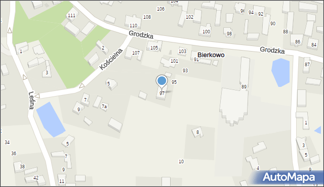 Bierkowo, Grodzka, 97, mapa Bierkowo
