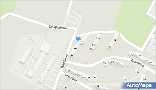 Bieruń, Granitowa, 122, mapa Bieruń