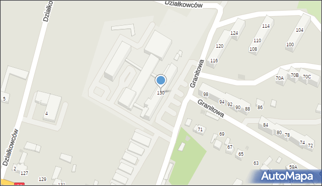 Bieruń, Granitowa, 130, mapa Bieruń
