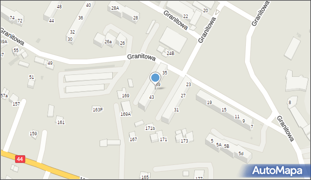Bieruń, Granitowa, 41, mapa Bieruń