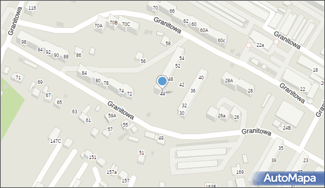 Bieruń, Granitowa, 44, mapa Bieruń