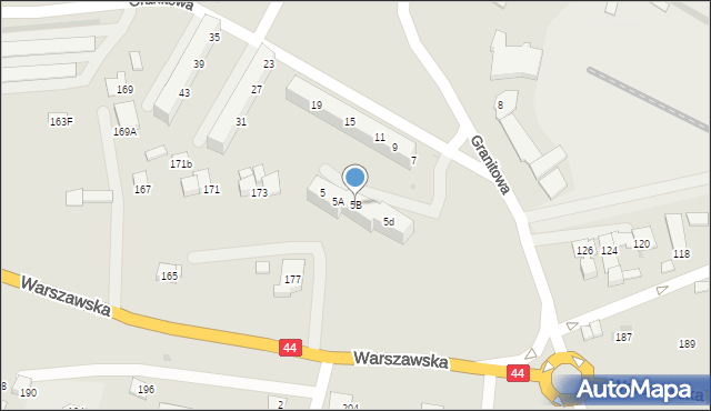 Bieruń, Granitowa, 5B, mapa Bieruń