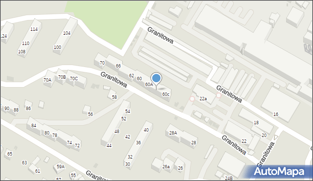 Bieruń, Granitowa, 60b, mapa Bieruń