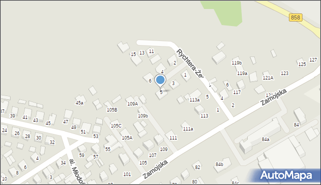 Biłgoraj, Grota-Roweckiego Stefana, gen., 5, mapa Biłgoraj