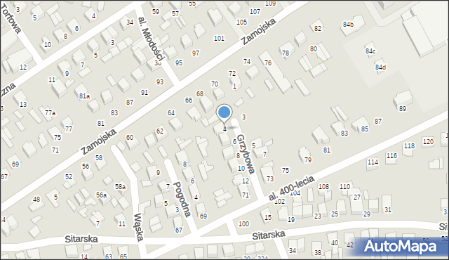 Biłgoraj, Grzybowa, 4, mapa Biłgoraj