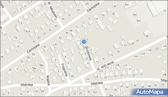 Biłgoraj, Grzybowa, 6, mapa Biłgoraj