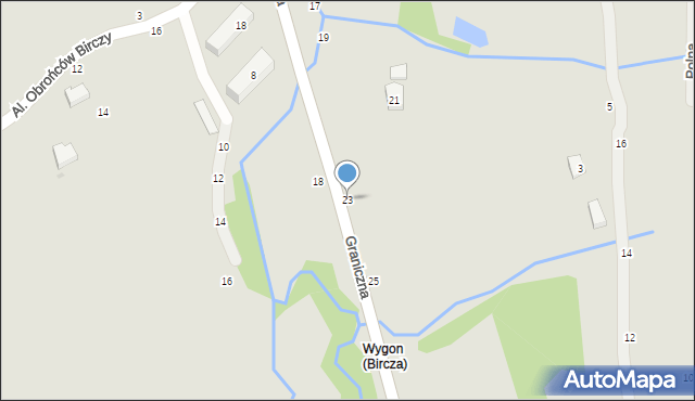 Bircza, Graniczna, 23, mapa Bircza