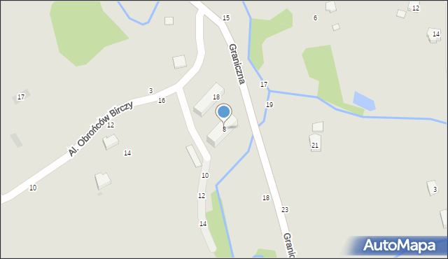 Bircza, Graniczna, 8, mapa Bircza