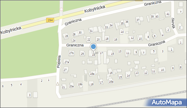 Biskupice, Graniczna, 19, mapa Biskupice