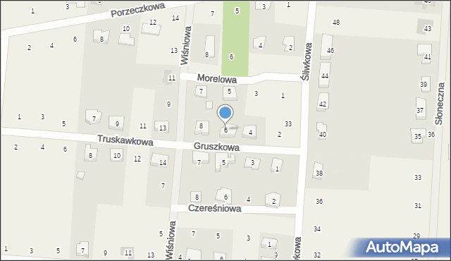 Biskupice, Gruszkowa, 6, mapa Biskupice