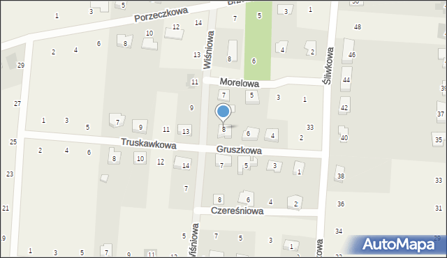 Biskupice, Gruszkowa, 8, mapa Biskupice