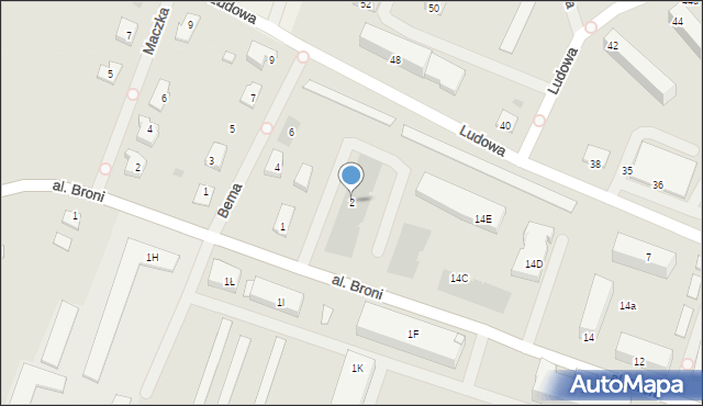 Biskupiec, Grota-Roweckiego Stefana, gen., 2, mapa Biskupiec