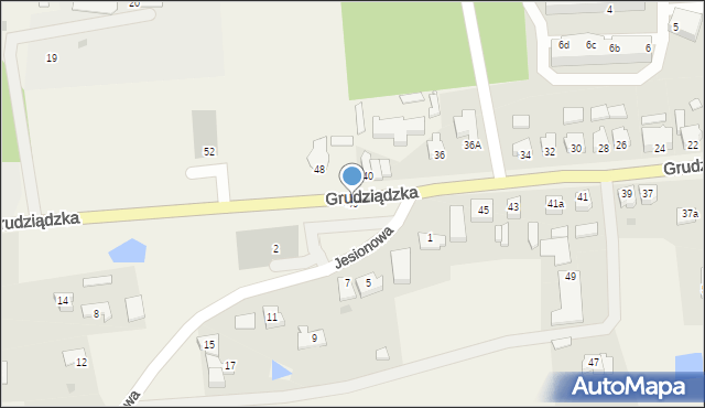 Biskupiec, Grudziądzka, 46, mapa Biskupiec