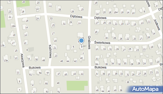 Blachownia, Grabowa, 3, mapa Blachownia