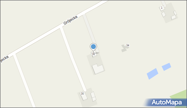 Błędów, Grójecka, 32, mapa Błędów