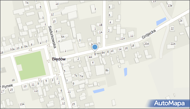 Błędów, Grójecka, 6, mapa Błędów