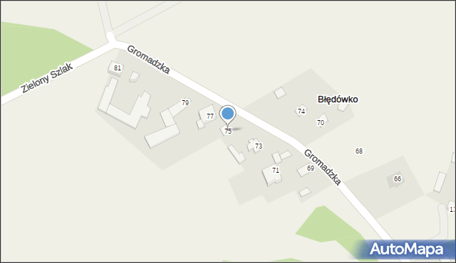 Błędówko, Gromadzka, 75, mapa Błędówko