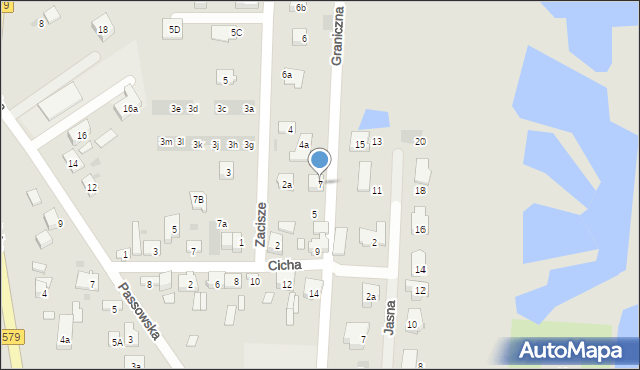 Błonie, Graniczna, 7, mapa Błonie