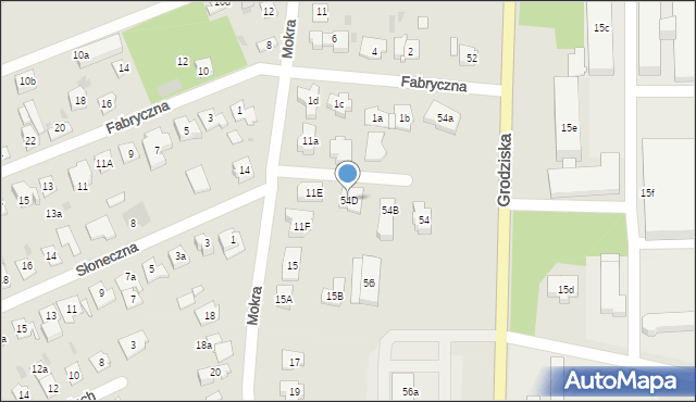 Błonie, Grodziska, 54D, mapa Błonie