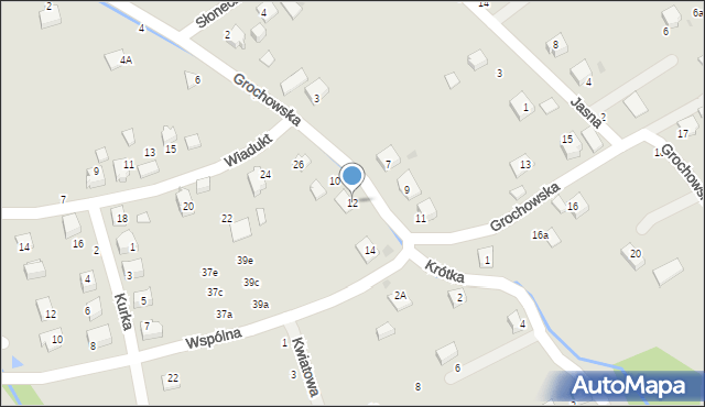 Bobowa, Grochowska, 12, mapa Bobowa