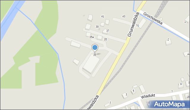 Bobowa, Grunwaldzka, 33, mapa Bobowa