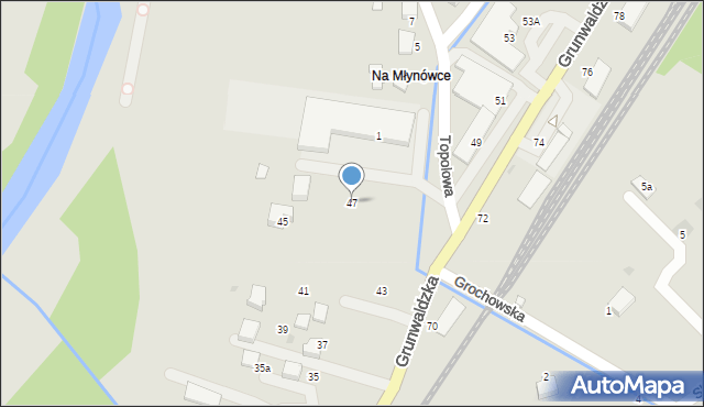 Bobowa, Grunwaldzka, 47, mapa Bobowa