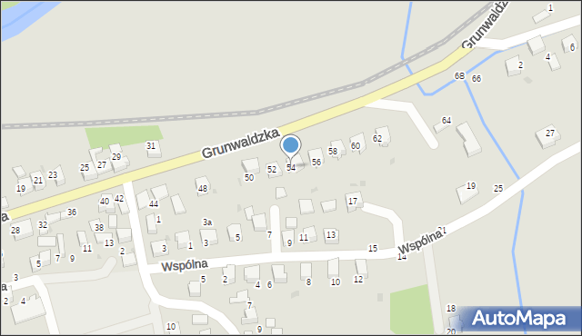 Bobowa, Grunwaldzka, 54, mapa Bobowa