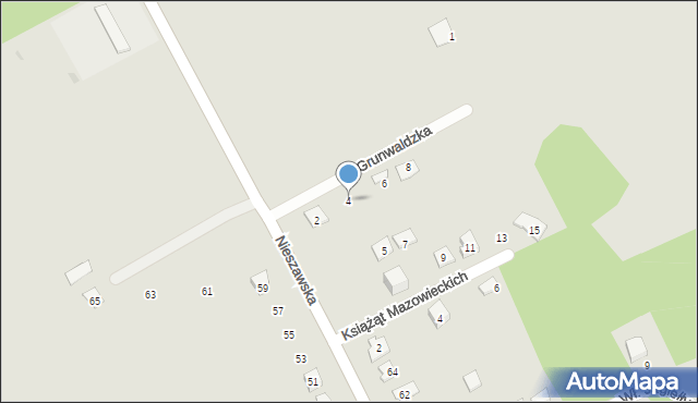 Bobrowniki, Grunwaldzka, 4, mapa Bobrowniki