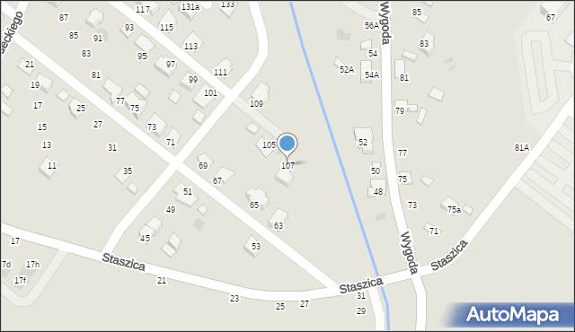 Bochnia, Grodeckiego Romana, 107, mapa Bochni