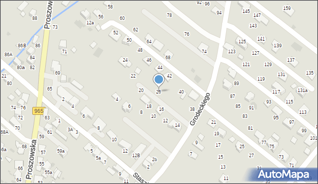 Bochnia, Grodeckiego Romana, 26, mapa Bochni