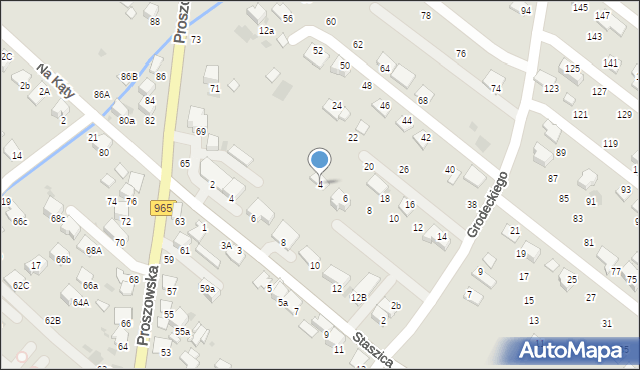 Bochnia, Grodeckiego Romana, 4, mapa Bochni