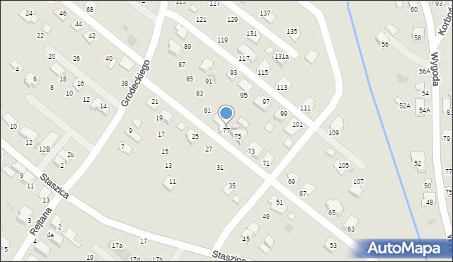 Bochnia, Grodeckiego Romana, 77, mapa Bochni
