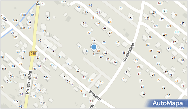 Bochnia, Grodeckiego Romana, 8, mapa Bochni