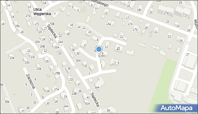 Bochnia, Gródek Wójtowski, 7, mapa Bochni