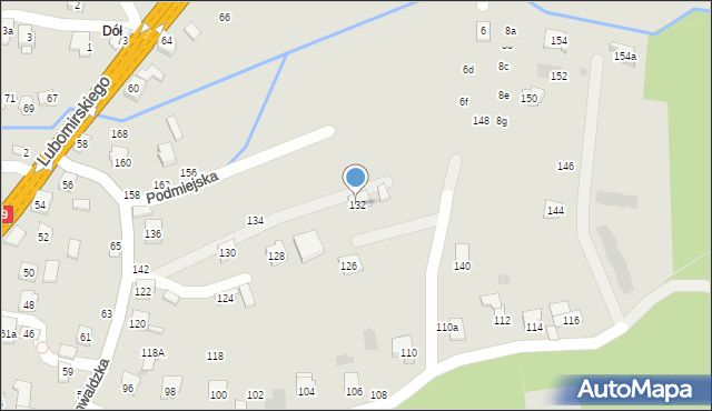 Boguchwała, Grunwaldzka, 132, mapa Boguchwała