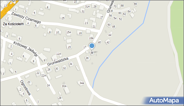 Boguchwała, Grunwaldzka, 38, mapa Boguchwała