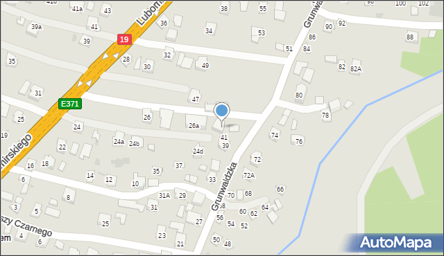 Boguchwała, Grunwaldzka, 43a, mapa Boguchwała