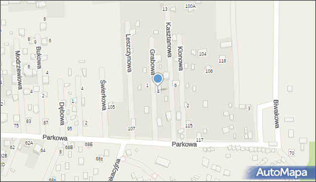 Boguchwałowice, Grabowa, 4, mapa Boguchwałowice