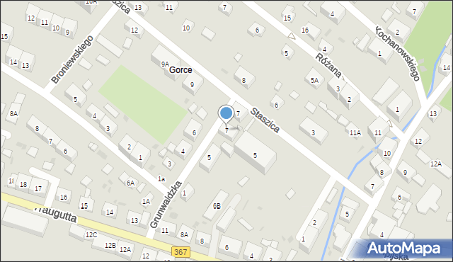 Boguszów-Gorce, Grunwaldzka, 7, mapa Boguszów-Gorce